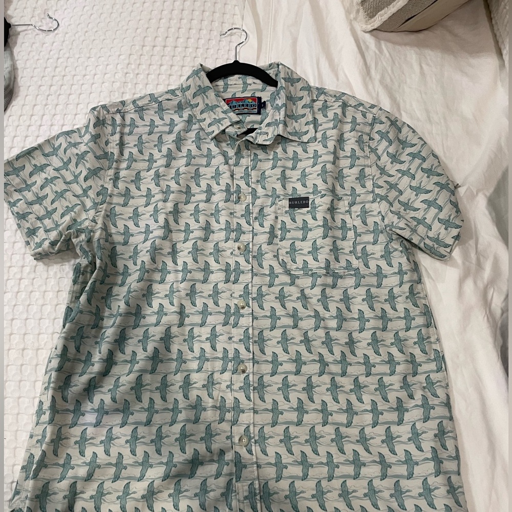 BURLEBO Men's Duck Print Shirt